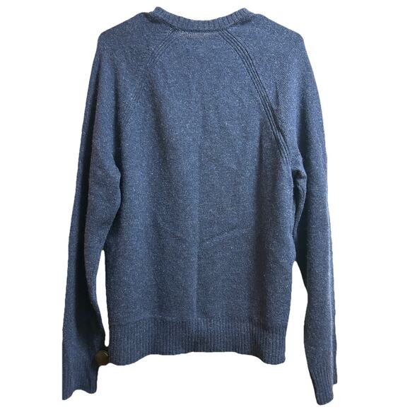 Jack Spade Warren Street New York Blue Lambs Wool Blend Crewneck Sweater-Medium - Picture 3 of 5